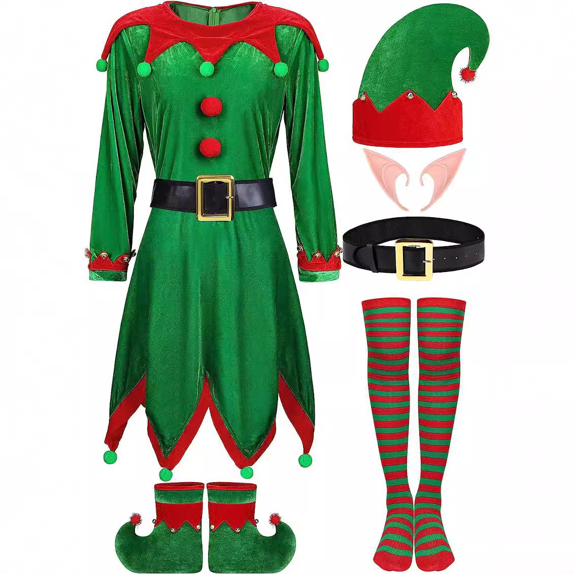 Adult Women Christmas Santa Cl - Elf Costume Christmas recension och pris