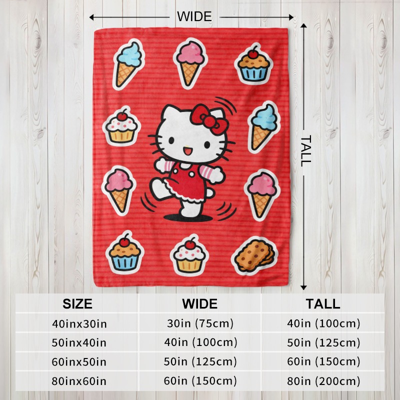 Sanrio Blanket Hello Kitty Ice - Christmas Throw Blanket recension och pris