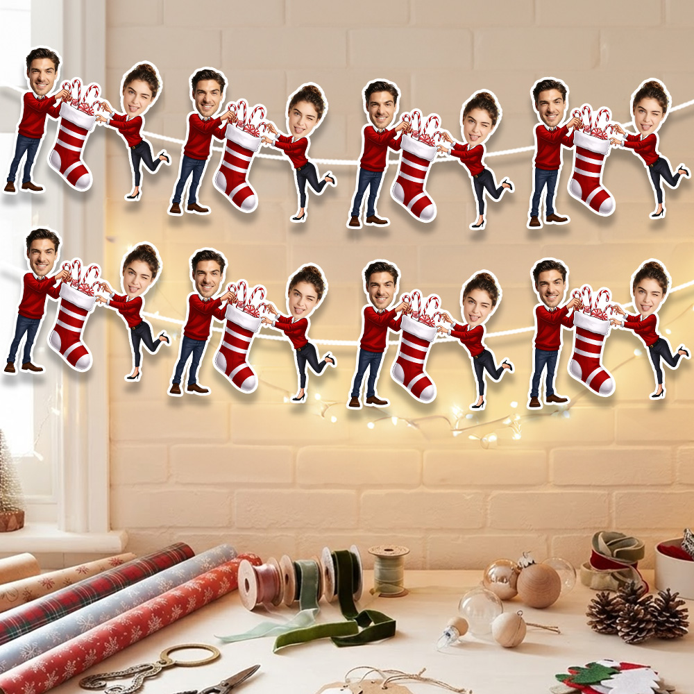 8/16/24PC Custom Photo Christm - Christmas Stocking Hanging recension och pris